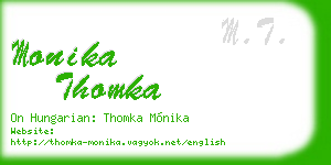 monika thomka business card